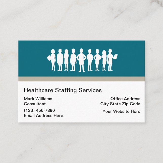 Medical Temp Staffing Business Cards (Front)