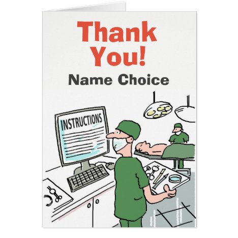 Medical Thank You Card to Personalise Inside
