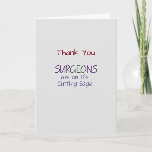 Medical Thank You Surgeon