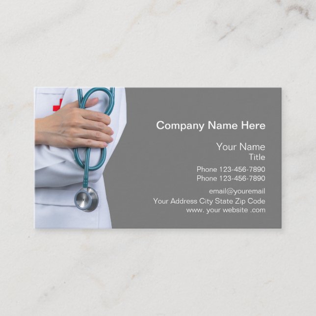 Medical Theme Business Cards (Front)
