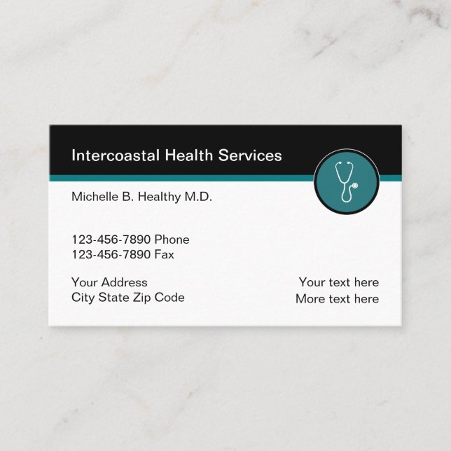 Medical Theme Business Profile Cards (Front)