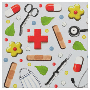 Medical Theme Fabric