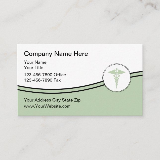 Medical Theme Modern Business Cards (Front)