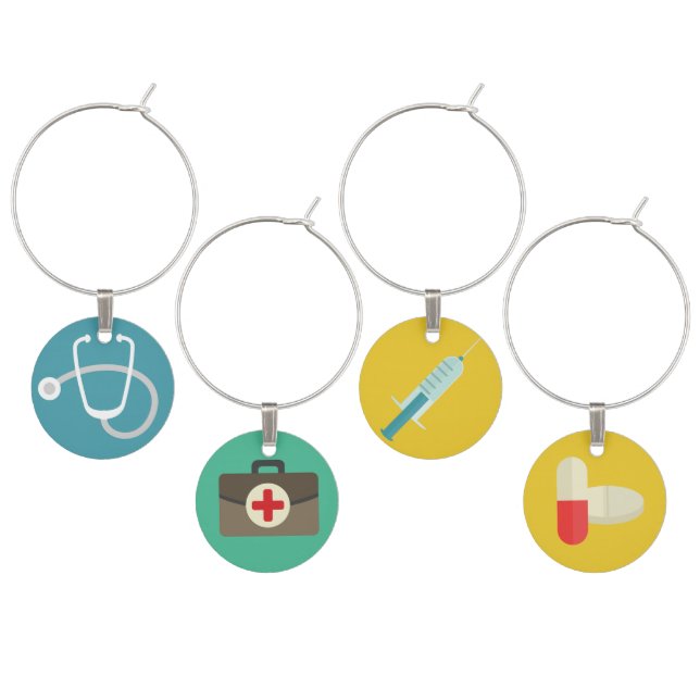 Medical Themed Wine Charm (Staggered)