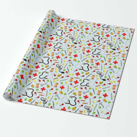 Medical Themed Wrapping Paper