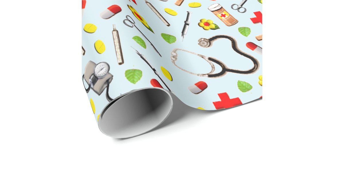 Medical Themed Wrapping Paper Zazzle