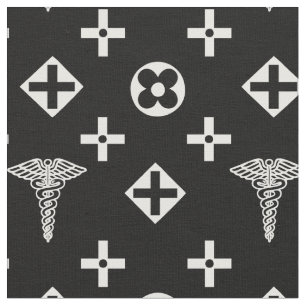Medical tissue. Doctors logo Fabric