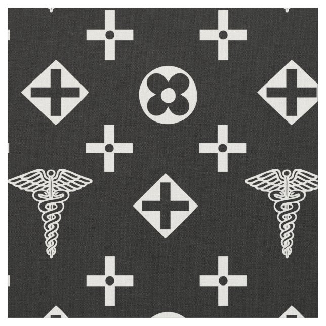 Medical tissue. Doctors logo Fabric (Close Up)