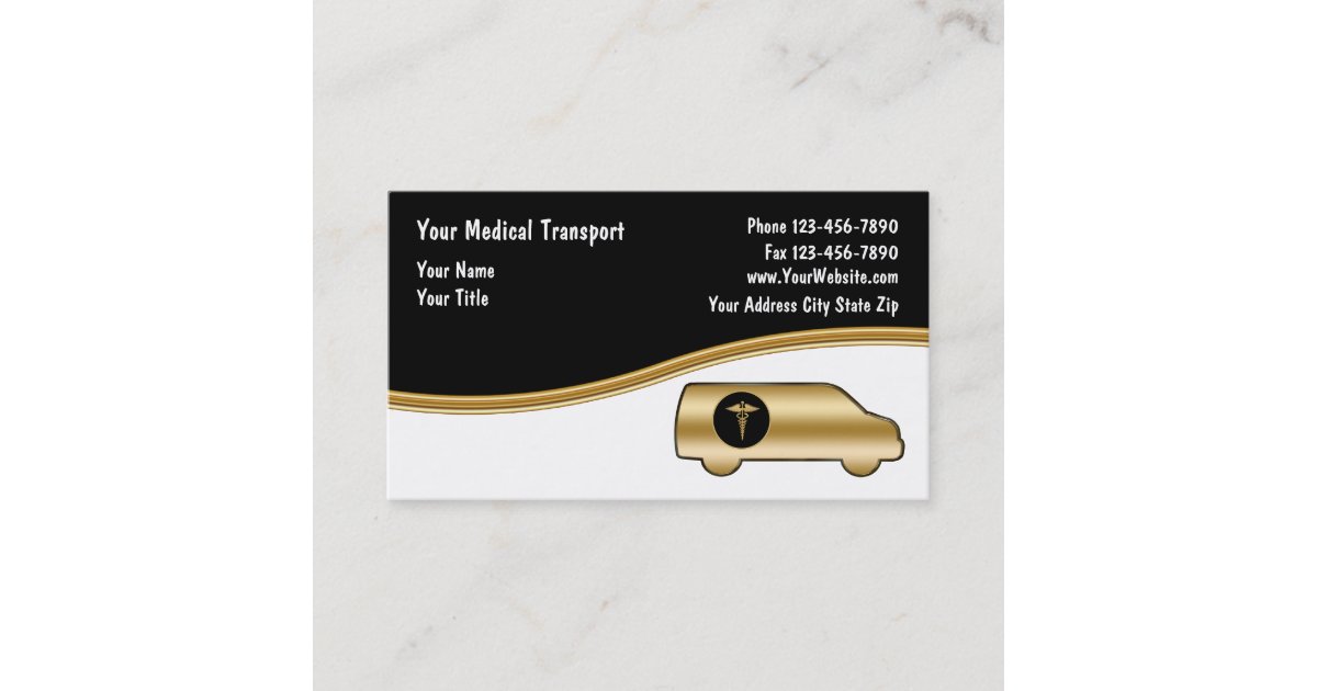 Medical Transport Business Cards | Zazzle