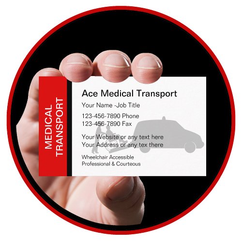 Medical Transport Business Cards