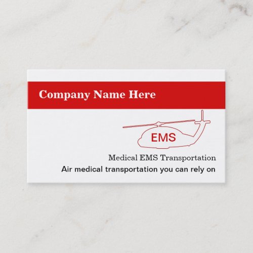 Medical Transportation Business Cards