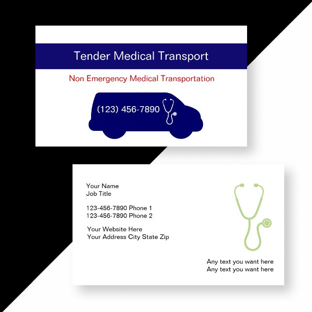 Medical Transportation Business Cards (Creator Uploaded)