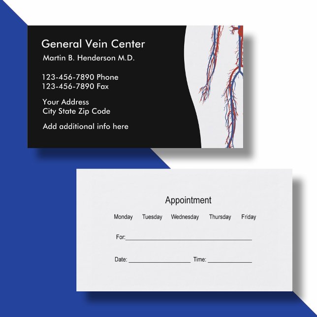 Medical Vein Center Appointment Card (Creator Uploaded)