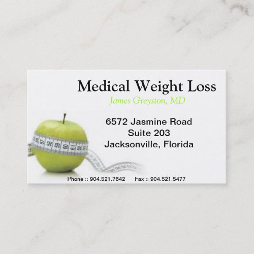 Medical Weight Loss Business Cards