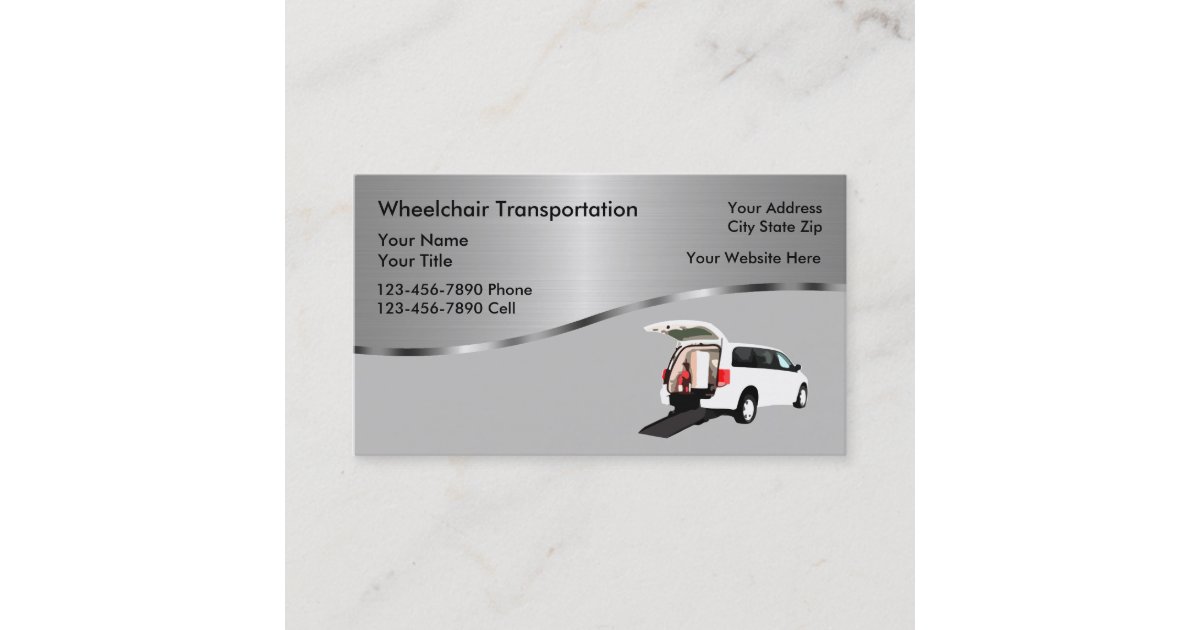 Medical Wheelchair Transport Business Cards | Zazzle.com