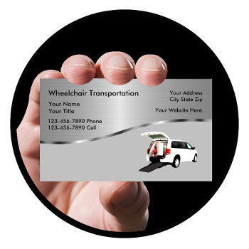 Medical Wheelchair Transport Business Cards by Luckyturtle at Zazzle