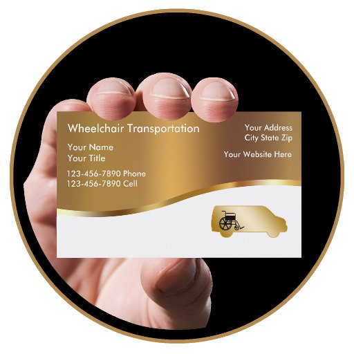 Customizable Medical Wheelchair Transport Business Cards