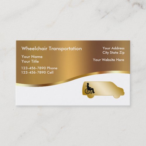 Medical Wheelchair Transport Business Cards