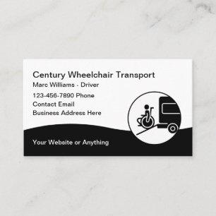 Medical Wheelchair Transport Modern Business Cards