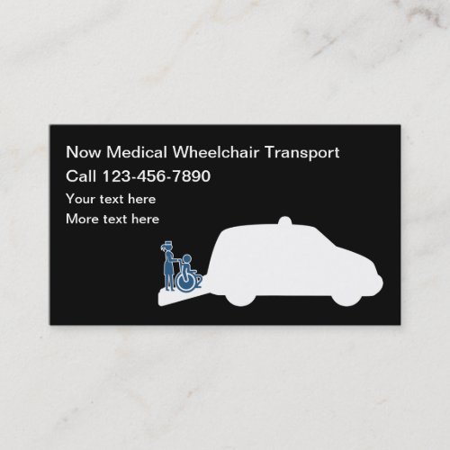 Medical Wheelchair Transport Services Business Card