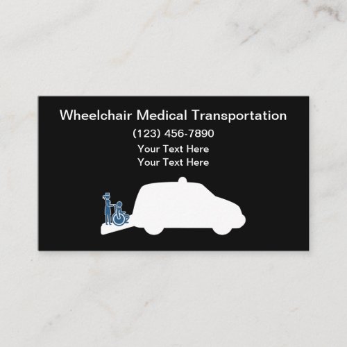 Medical Wheelchair Transportation Taxi Business Card