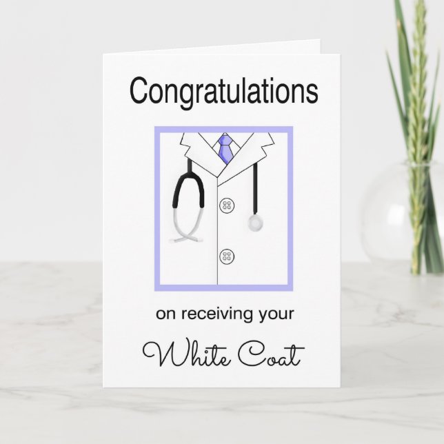 Medical White Coat Congratulations Card (Front)