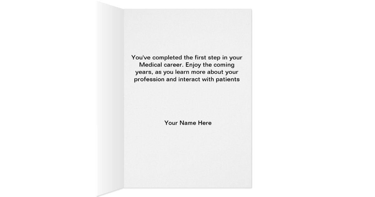Medical White Coat Congratulations Card Zazzle