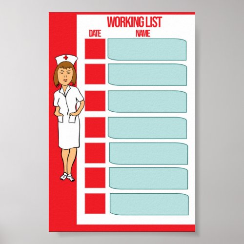 Medical working list poster