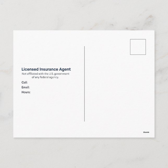 Medicare AEP 2026 Plan Review Postcard (Back)