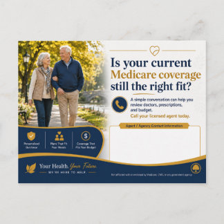 Medicare Broker Client Review Postcard |