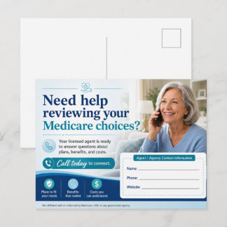 Medicare Coverage Checkup Postcard | Insurance Age