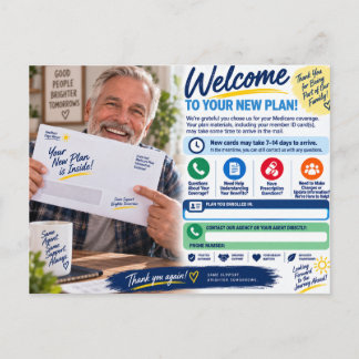 Medicare Enrollment Thank You Postcard