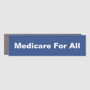 Medicare For All Healthcare Blue and White Car Magnet