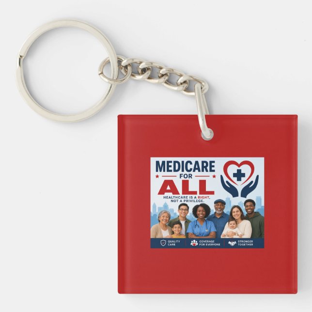 Medicare for All Keychain (Front)