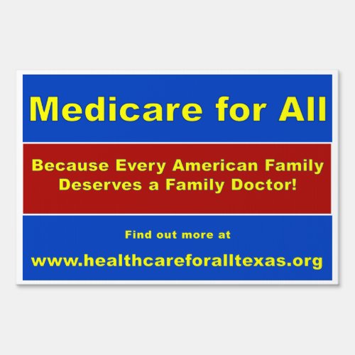 Medicare for All yard sign