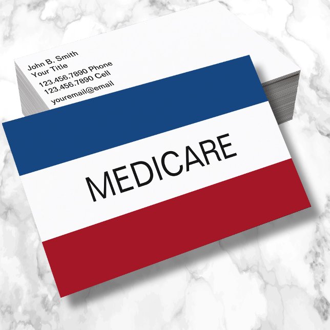 Medicare Insurance Agent Simple Business Card (Creator Uploaded)