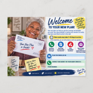 Medicare New Enrollment Welcome & Client Retention Postcard