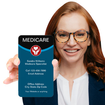Medicare Specialist Healthcare Agent Business Card by Luckyturtle at Zazzle