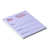 Medication Refill Reminder Notepad - Light Blue (Angled)