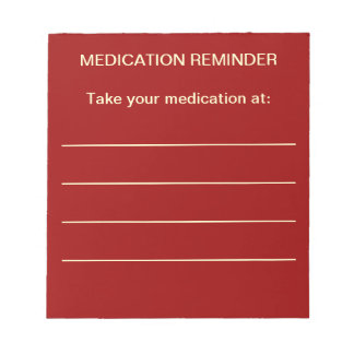 Medication Reminder Notepad