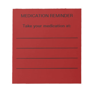 Medication Reminder Notepads