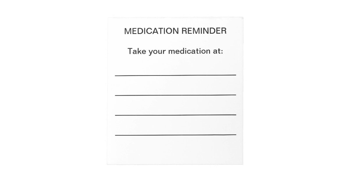 Medication Reminder Notes Zazzle