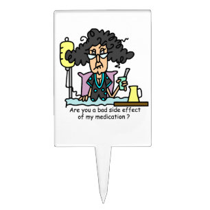 Medication Side Effect Dark Hair Cake Topper