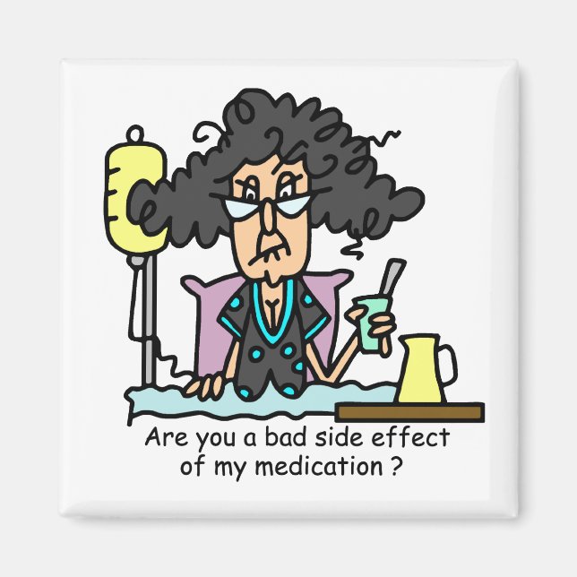 Medication Side Effect Dark Hair Magnet (Front)