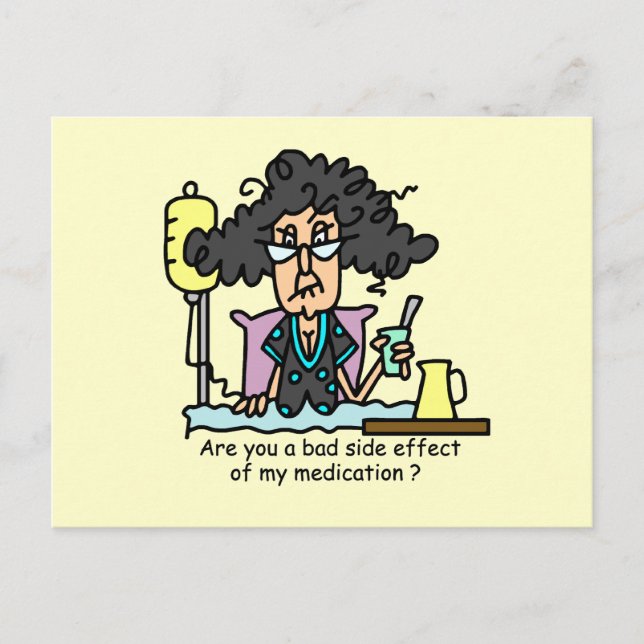 Medication Side Effect Dark Hair Postcard (Front)