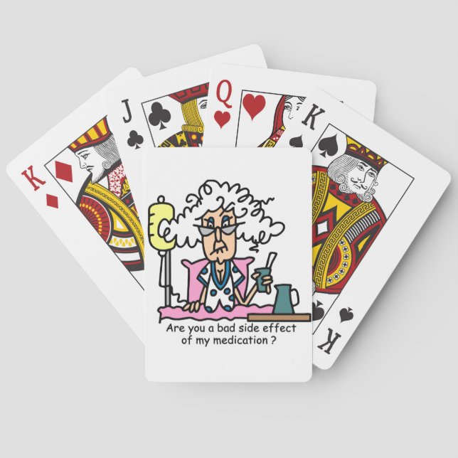 Medication Side Effect Humor Poker Cards (Back)