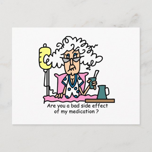 Medication Side Effect Humor Postcard (Front)