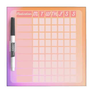 Medication Tracker Dry Erase Board