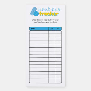 Medication Tracker Notepad (Magnetic)