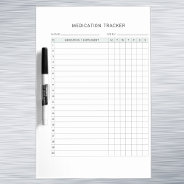 Medication Weekly Tracker Log Prescription  Dry Erase Board at Zazzle